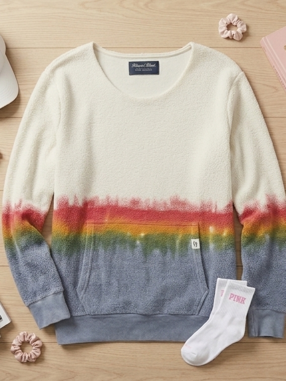 Blanket Blend Rainbow Ombre Crewneck Sweatshirt